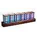 Adventurers Nixie Tube Clock , Cool Clock, Retro Wooden Shell /LED Full Color Custom RGB and 12/24h Display,Decorate Room
