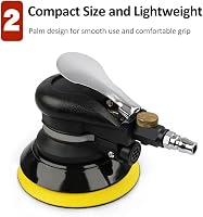 Weytoll 125/150 mm Pneumatikus Excentercsiszoló Vákuum Funkcióval - Polírozó Készlet 4 Féle Koronggal Autóhoz, Fához, Fémhez, 13500 RPM 5