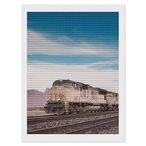 Peinture diamant train motif voyage désert Arizona imprimé DIY tableau décoration murale