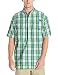 Columbia Sportswear Men's Super Bonehead Classic Short Sleeve Shirt, Dark Lime Classic Plaid, Medium