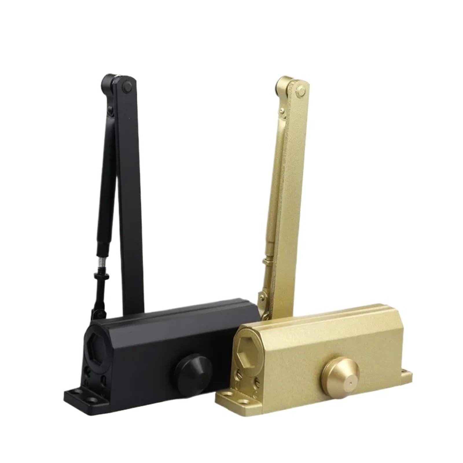 1 szt. Hydrauliczny samozamykacz do drzwi ze stopu aluminium, samozamykacz, z ramieniem ślizgowym, odpowiedni do ważenia 45-65 kg (srebrny)