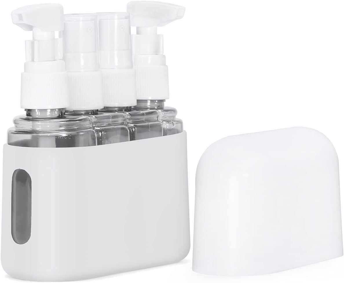 Travel Bottles for Toiletries TSA Approved Travel Size Containers BPA Free Leak Proof Travel Tubes Refillable Liquid Travel Accessories for Cosmetic Shampoo and Lotion Soap (Grey)