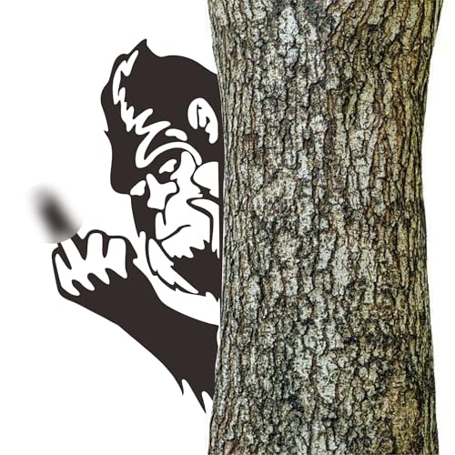 Yungeln Bigfoot Peeping Metal Yard Decor