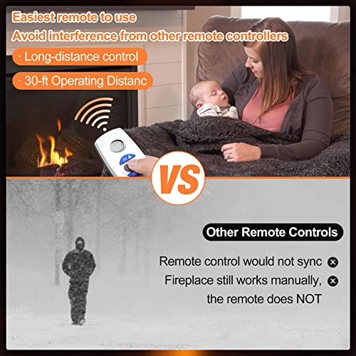 Gas Fireplace Remote Control Thermostat Kit,Fit For Ambient Majestic Vermont-Castings Skytech Monessen Ect,Millivolt Gas Valve Fireplaces And Stoves,Child Protection 5 Year Warranty Without Battery #TOP4