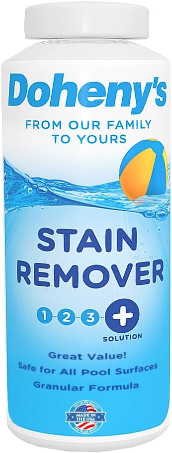 Doheny's Pool Stain Remover | 100% Ascorbic Acid | Professional Grade Metal & Organic Stain Treatment | Safe for All Pool Surfaces | 2 Lb. Bottle