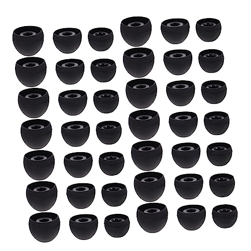 Kisangel Embouts Auriculaires En Silicone Antidérapants Noirs, Lot De 60 Pièces, Légers Et Lavables, Accessoires Pour Écouteurs Sans Fil, Adaptés Pour Usage Quotidien Et Protection Audio