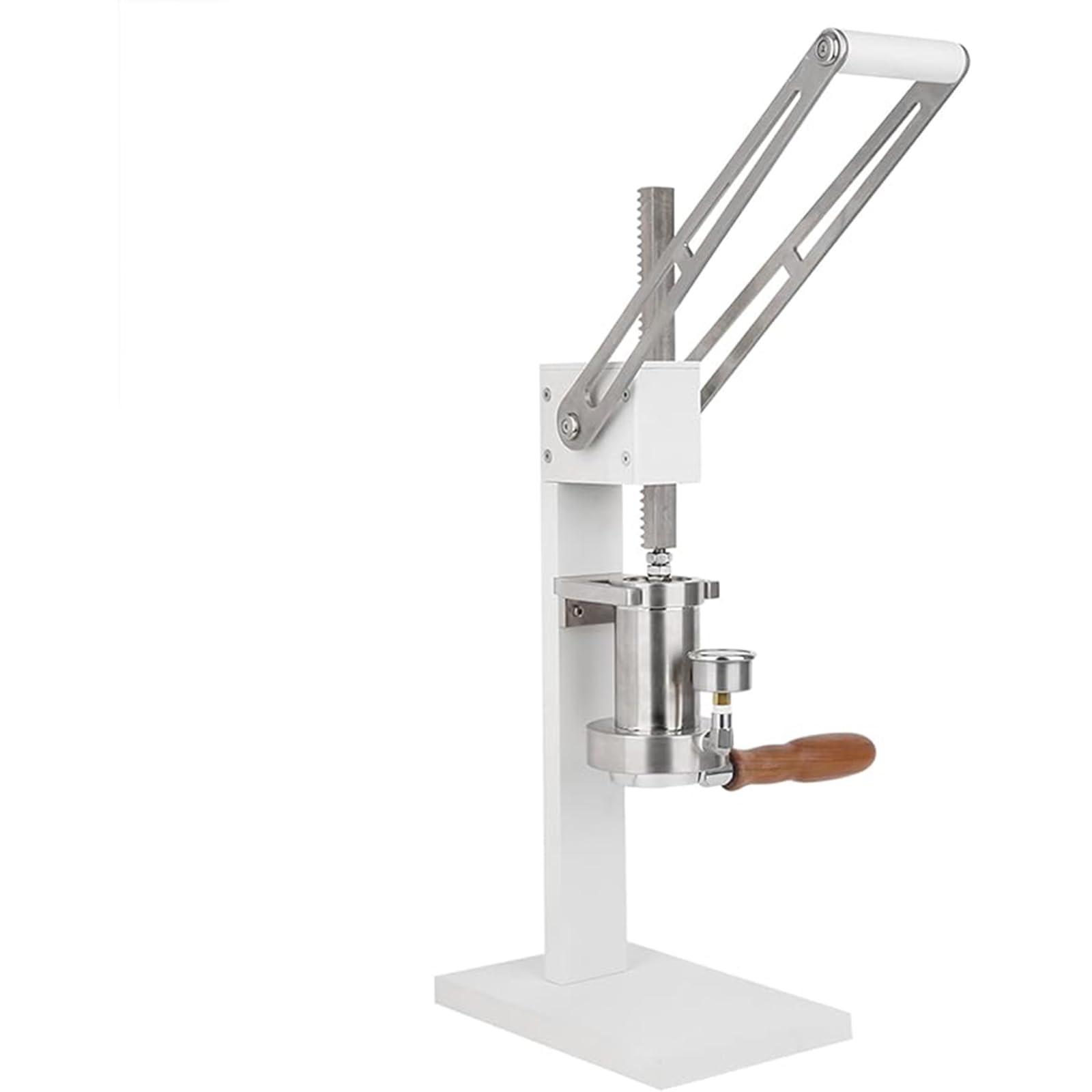 Máquina de espresso de palanca manual, máquina de prensa de espresso con cámara de presión, pistón y mango sin fondo para uso doméstico y exterior