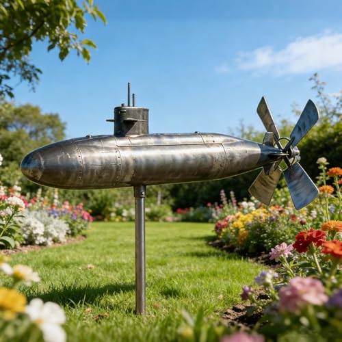 Moulin à vent de jardin : cadeau de décoration métallique idéal