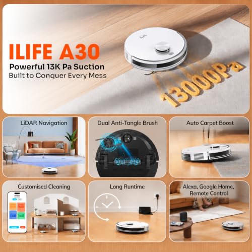 ILIFE A30 Robot Vacuum with LiDAR Navigation