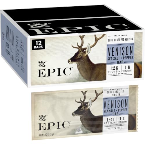 EPIC Provisions Venison Sea Salt & Pepper Bars, 12 ct, 15.6 oz - image 1