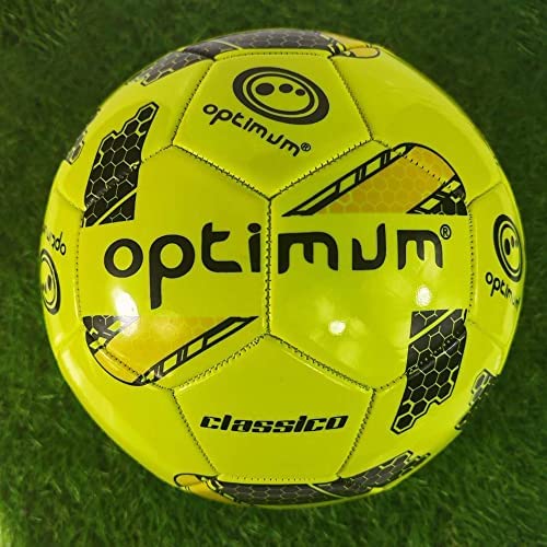 Optimum Sport Classico Football for Indoor/Outdoor Training & Matches, Durable Valve for Consistent Flight, Precision Control & Lasting Air Retention – Size 5, Yellow - Image 7