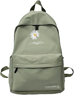 Sacchetto di Scuola Adolescente per Le Ragazze Zaino Donne Stampa Bookbags Dolcione Medio Studente Scolastica Dolcione Grande Black Carino Fiori Zaino in Nylon