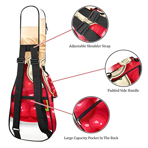 Housse pour ukulélé – Cherry Jam – Pour ukulélé soprano ténor concert – 58,4 cm – 10 mm d’épaisseur – Rembourrée… - Les Beatles, Paul McCartney, John Lennon, RIngo Starr, George Harrison Housse pour ukulélé - Cherry Jam - Pour ukulélé soprano ténor concert - 58,4 cm - 10 mm d'épaisseur - Rembourrée… – Image 4