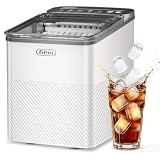 GEVI Klein Eiswürfelmaschine Crushed Ice - Eiswürfelmaschine Mini Selbstreinigend, 9 Eiswürfel in 6 Minuten, 12 kg/24H, Verdampfer Aus Essbarem Edelstahl SUS304 für Hausbar/Camping/Catering/Büro