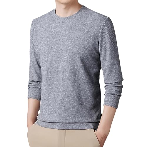 Rfmfkkg Men Casual Pullovers Sweater Long Sleeve O-Neck Pullover Slim Fit Business Sweaters2