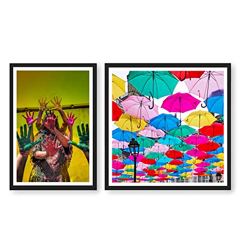 Image of Ritwika's Customized Set of 2 Premium Personalized Print Collage Frames With Your Photo In 2 Sizes | One 8X12 & One 12X12 Inches | Gift For Anniversary, Birthday, Wedding, Couples