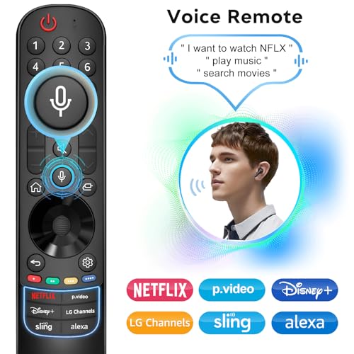 Image of Voice Magic for LG TV Remote Control Replacement with Battery