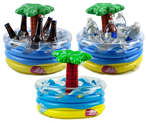 Fun 4 Ages, Ice Bucket – Beer Cooler - Palm Tree Inflatable Cooler