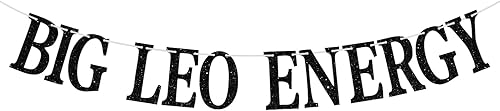 Big Leo - Cartel energético, horóscopo Leo julioagosto, decoración de pastel de cumpleaños del zodiaco, temporada de Leo, 12 constelaciones,