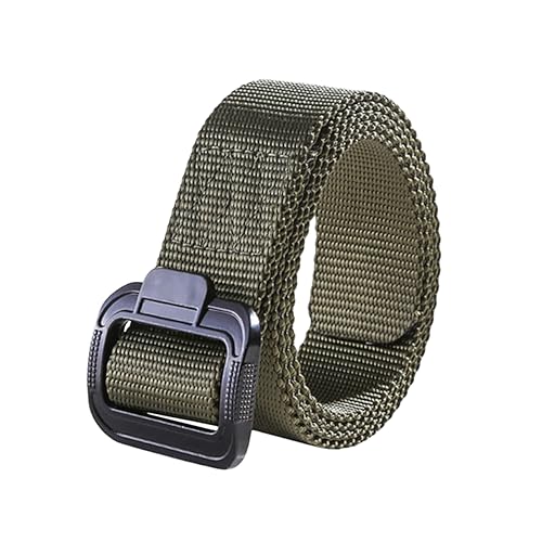BESPORTBLE Men's Belt Nylon Outdoor Belt with Quick Release Buckle for Climbing Hiking and Sports Activities Durable Comfortable Green Color