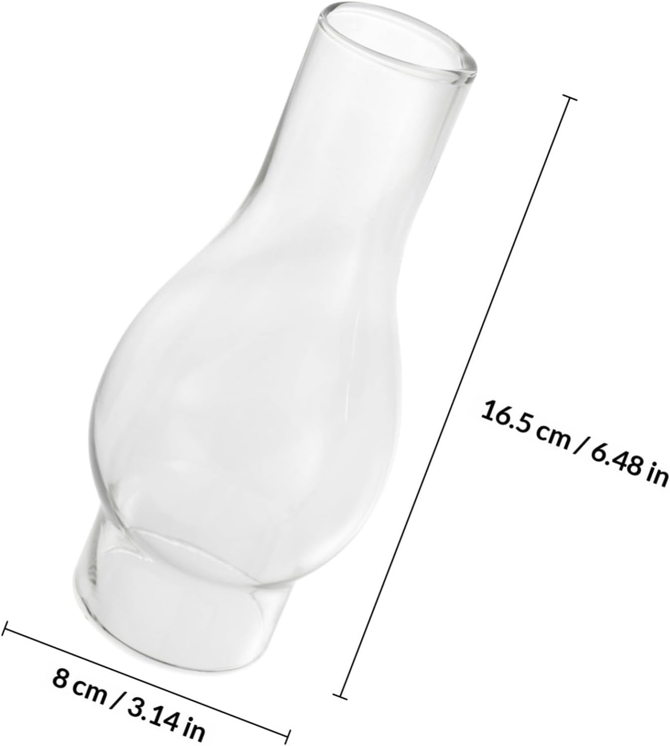 BESPORTBLE Glass Kerosene Lamp Shade and 1cm Wick Set, Original L555 Glass Chimney Replacement, 2pcs Oil Lamp Accessories for Indoor Lighting and Vintage Lanterns