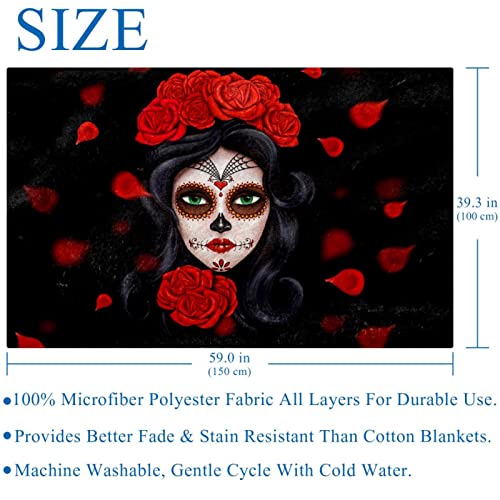 Couverture Dia De Los Muertos douce idée cadeau chaleureuse pour lit