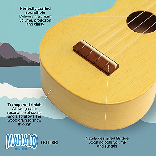 Mahalo Kahiko Ukulélé Soprano avec Housse Crème Satin - Les Beatles, Paul McCartney, John Lennon, RIngo Starr, George Harrison Mahalo Kahiko Ukulélé Soprano avec Housse Crème Satin – Image 4
