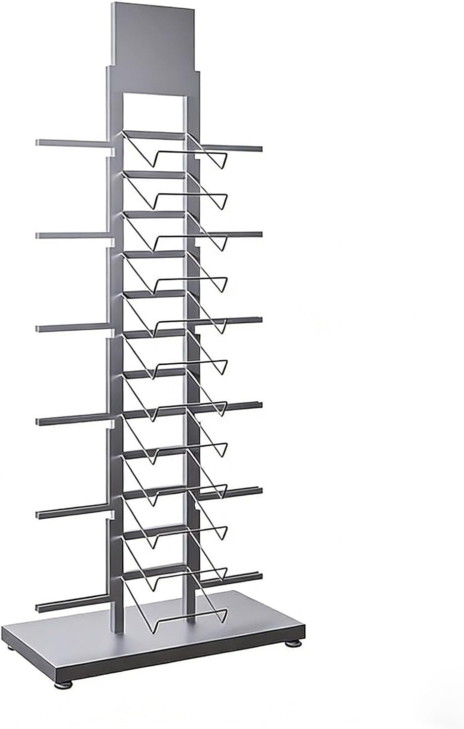 XAZLBIW 12-Tier Metal Tile Sample Display Stand ThickenedRack for Retail Stone Quartz Marble Holder Matte Black Perfect Flooring Samples (3x7in/10x20cm)