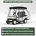 Rosefray Golf Cart Enclosure,2+2 Golf Cart Drivable Enclosure Rain Cover Short Roof 58