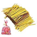 CONGARTENO 800pièces Attaches Fil Torsadé Doré Liens Robustes Pour Sachets Bonbons Et C...