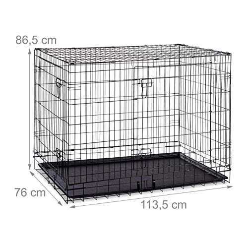 Relaxdays Gabbia Pieghevole per Cani, Taglia