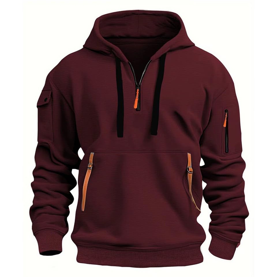 Veste polaire à capuche chaude d'hiver homme manteau zippé grand froid 5XL