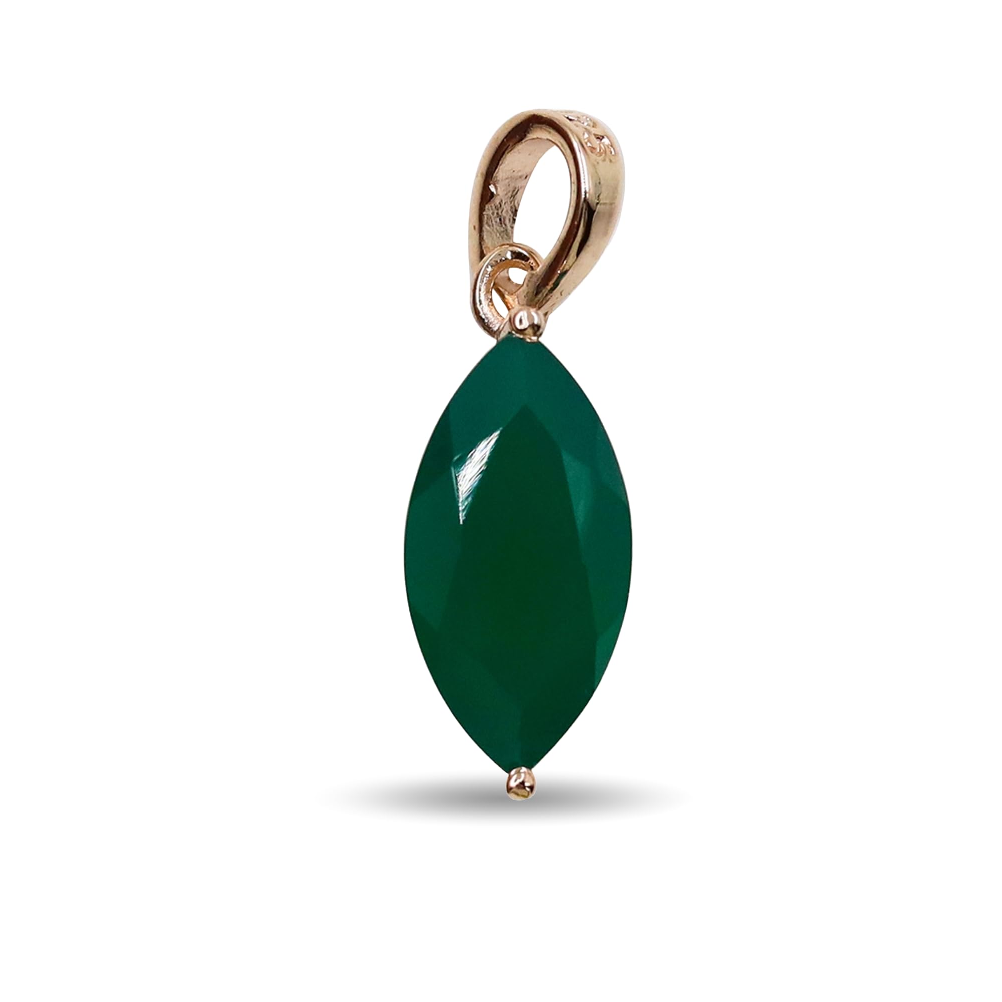 Pendentif en onyx vert et quartz rose pour femme – Bijou fait main en argent sterling 925, collier à breloques de luxe