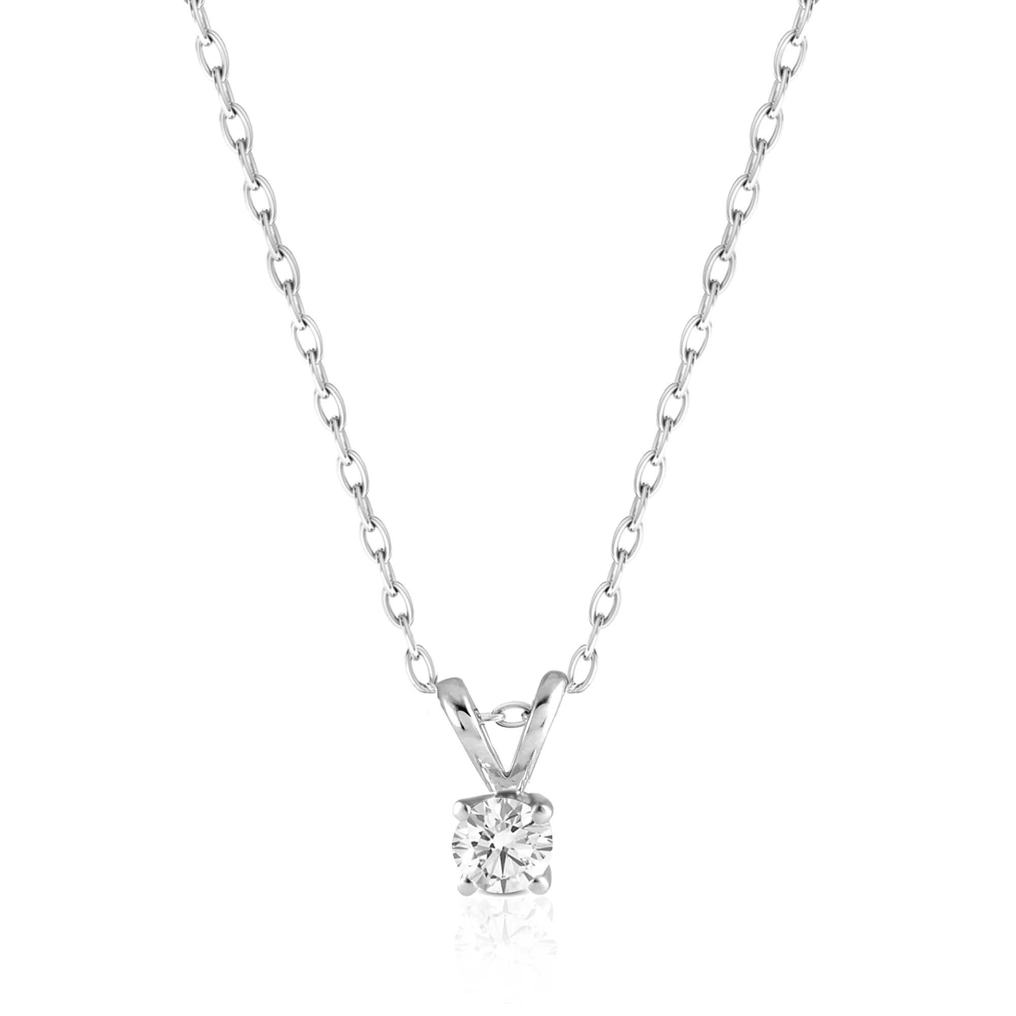 Amazon Essentials IGI Certified Solitaire Lab Grown Diamond Pendant Necklace in 14k Gold - 16" Chain with 2" Extender