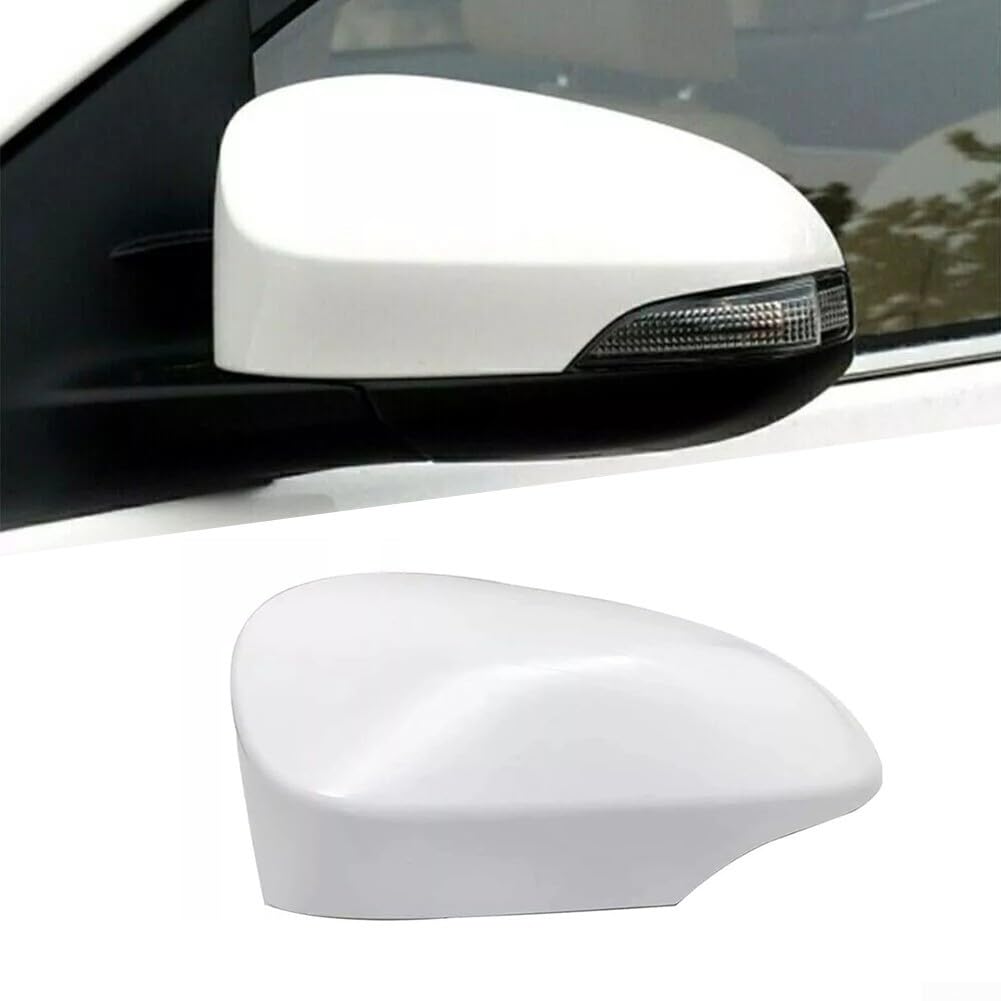 Coprispecchietto Sinistro Per Toyota Yaris 2012-2020 – Cover In ABS Nero Lucido Per Protezione E Stile (Bianco) - 4