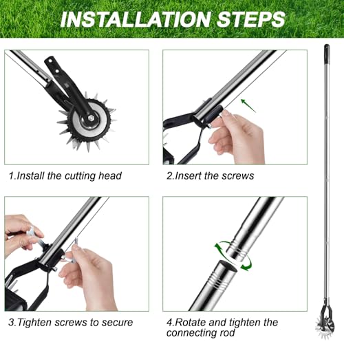 image for DUCHIFAD Wheel Rotary Edger Lawn Tool, Sidewalk 66.7Inch Manual Lawn E