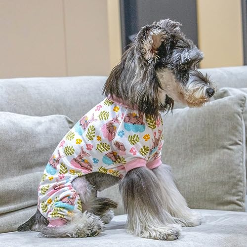 Image of CuteBone Small Dogs Outfit Soft Puppy Onesies Pjs Dog Pajamas Pet Coat Cat Apparel Comfy Doggie Jumpsuit Bodysuit for All Seasons