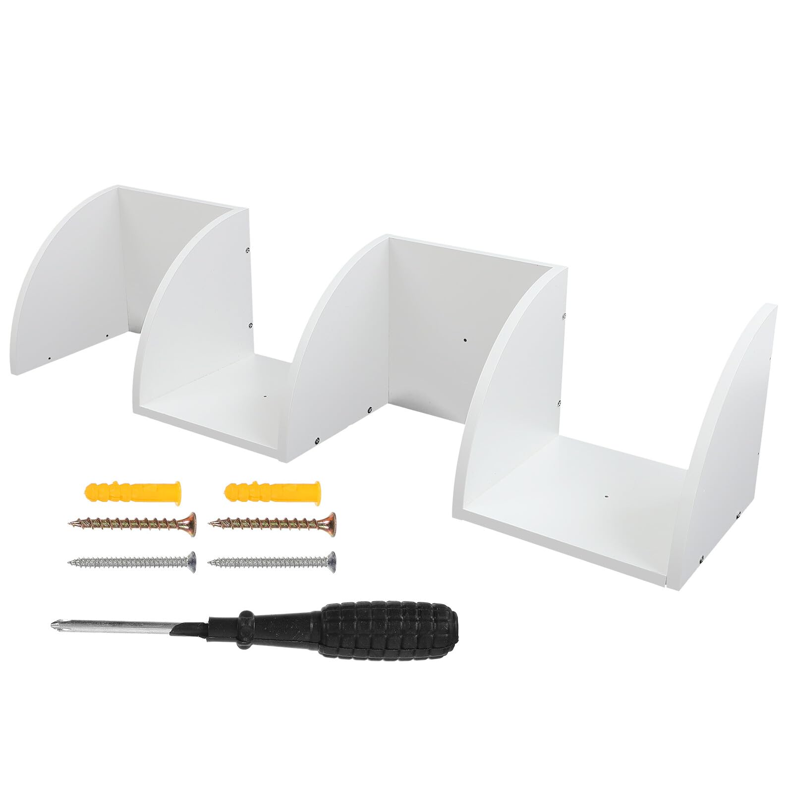 Étagère murale en bois blanc à 5 niveaux Homoyoyo pour rangement