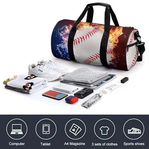Sac de sport Eau Feu 45cm format duffel compact pour gym et week-end