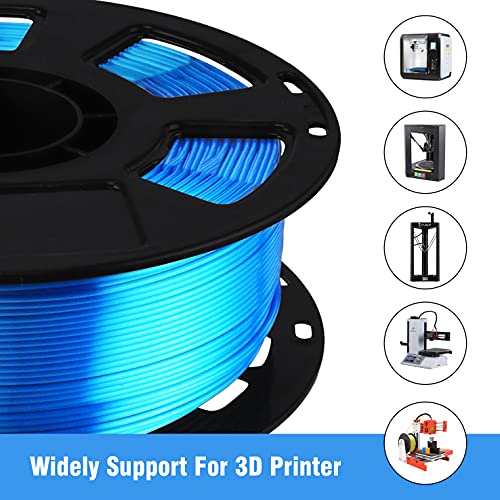Image of BBLIFE Silk Pearlescent Shining Sapphire Blue PLA Filament, 1kg 2.2lbs 1.75mm 3D Printing Material, Widely Support for FDM 3D Printer, Easy to Print