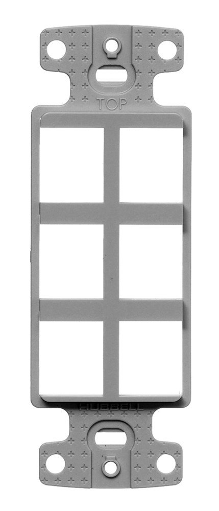 NetSelect Decorator Frame 1 Gang 6 Port Gray NetSelect Decorator Frame 1 Gang 6 Port Gray