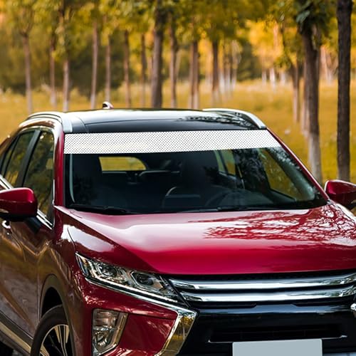 Image of Universal Front Rear Windshield Window Banner Vinyl Decal Transparent Window Sticker Car Window Body Trunk Headlight Decoration Sticker White