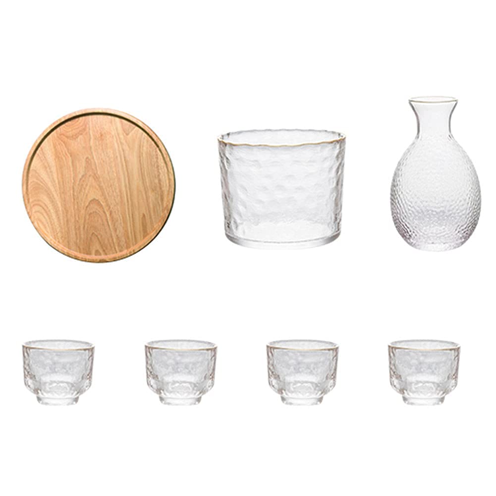 Juego de vasos de vidrio CHFYIJYHM con olla térmica para eventos y hogar