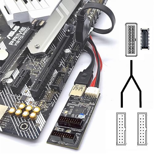 Image of xiwai Dual Ports USB 3.0 19 /20Pin Female Header Splitter to Type-E Cable or 19 /20Pin PCBA Type Adapter Splitter HUB 5Gbps