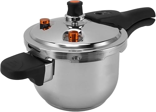 Cocina a presión eficiente, calentamiento rápido de 6.3 in de válvulas, olla eléctrica a presión de acero inoxidable 304 y plástico, perfecta para