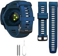 Vista 13 de Threeeggs Correa de repuesto compatible con Garmin Instinct, 0.866 in, accesorio de reloj inteligente, correa de silicona suave para Garmin Instinct