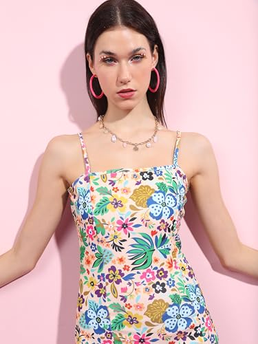 Image of Tokyo Talkies Women's Sleeveless Shoulder Straps Printed Dresses | Stylish Dresses | Casual Dresses