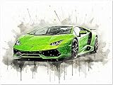 Generisch Auto Poster - Lamborghini Aventador Sportwagen 