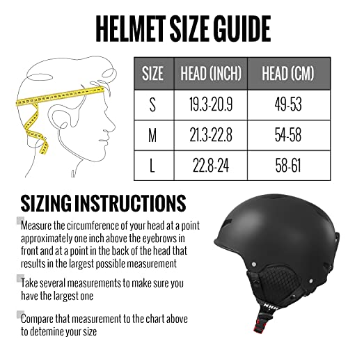Nhh Convertible Ski Snowboard Helmet - Skateboard And Bike Helmet, 2 Sets Of Liners For Kids Youth And Adults Sports In Winter Spring Summer And Fall (L, Black) #TOP5