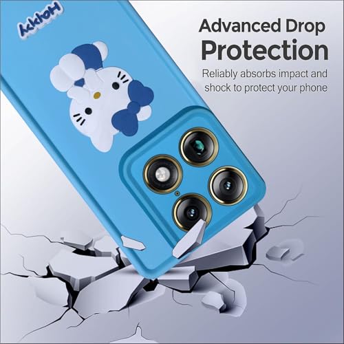 Image of SBMS Silicone Back Cover Case for Motorola Moto Signature | Cute Fun 3D Happy Kitty Design Silicone Case | Camera Protection Bump | Shockproof Back Cover Case for Moto Signature (Sky Blue)